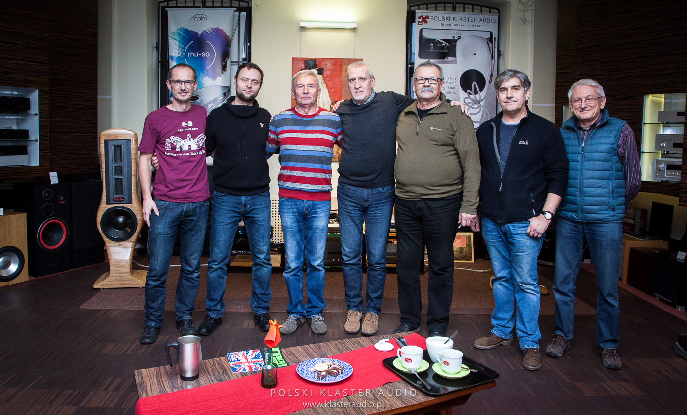 Członkowie Polskiego Klastra Audio, reprezentujący firmy: Elins Audio, Encore Seven (Egg-Shell), J.Sikora, Yayuma oraz salon Hi-Fi Studio
